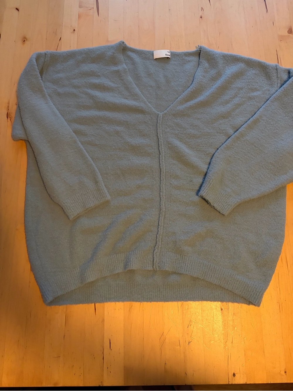 Wilfred Light Blue V-Neck Relaxed Sweater